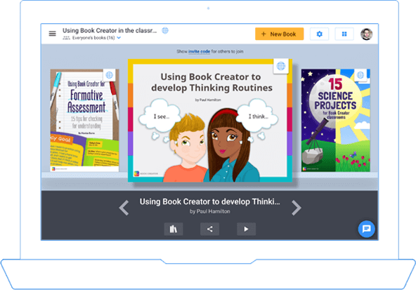 Book Creator on a Chromebook